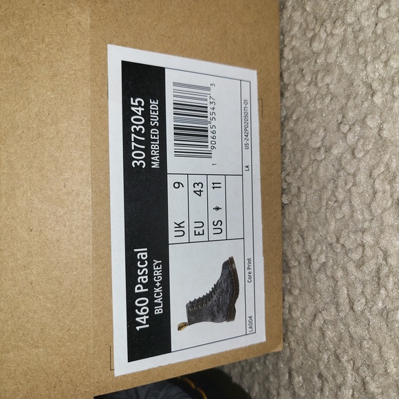 1460 Pascal Marbled Suade Lace Up Boots - Picture 7 of 7